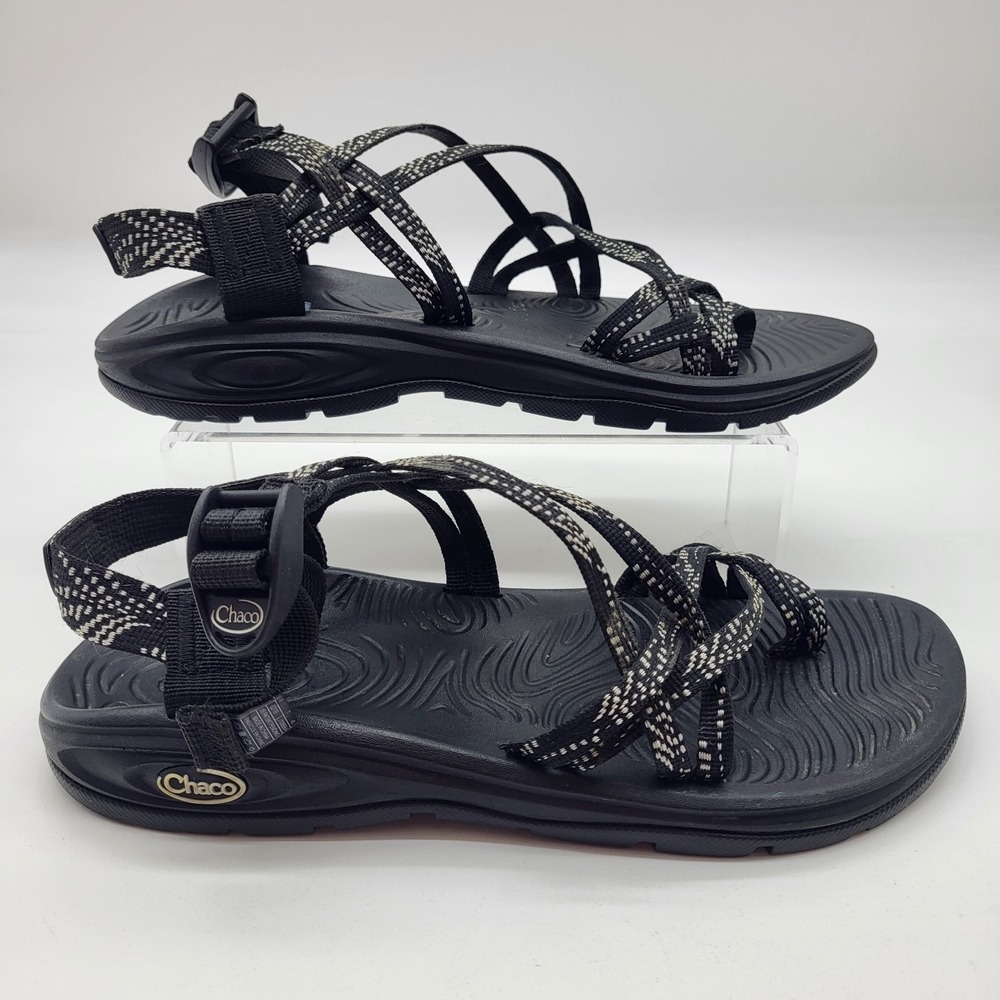 Chaco Z Cloud X/2 Outdoor Hiking Water Sandals White & Black Size 9 - Picture 7 of 16